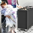 thumbnail image 2 of L Shaped Laundry Hamper, Mobile Laundry Sorter with Large Desktop, 2 Drawers and 3-Tier Storage Shelf, 3 Pull-Out Laundry Bags with 4 Universal Wheels, Multifunctional Laundry Organizer, 2 of 9