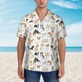 thumbnail image 4 of Daiia I Love Dogs Hawaiian Shirt for Men Gentle Cotton Regular Short Sleeve Casual-Large, 4 of 9