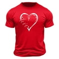 thumbnail image 4 of UVEASISHA Valentine's Day Graphic Tees for Men Crew Neck Short Sleeve T-Shirts Fancy Heart Printed Cute Shirt Spring Summer Casual Vacation Tshirts Red XXL, 4 of 6