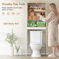 thumbnail image 4 of HOMCOM Over the Toilet Storage Shelf with Adjustable Shelf, White and Oak, 4 of 10