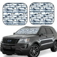 thumbnail image 2 of Uemuo Retro Coconut Tree Printed 2 PCS Car Windshield Sun Shade, Auto Sun Heat and UV Rays Blocker, Foldable Automotive Front Window Sunshade Protector, 2 of 7