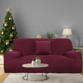 thumbnail image 4 of Housse de Canapé Extensible Spandex 2024 3 Places Imprimé Ligne Marron, 4 of 6