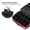 thumbnail image 3 of Byootique 13" Makeup Train Case Cosmetic Organized Bag Travel Makeup Bag, Hot Pink, 3 of 11