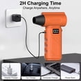 thumbnail image 6 of Zestha Cordless Air Duster Electric Dust Blower, 200000 RPM High-Speed Rechargeable Air Blower with Brushless Motor, 5 Speed Settings, Compressed Air Duster for Keyboard, Car, Home, 6 of 11