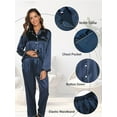 thumbnail image 3 of Pajamas for Women: Syphoria Womens Pajamas, Two-Piece Long Sleeve with Long Pajama Pant Set Button Down Lounge Sets for Women, 3 of 6