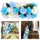 thumbnail image 5 of Decoración Flores Boda Rosas Artificiales Fondo de Flores Artificiales para Estación T Nupcial Azul, 5 of 7