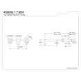 thumbnail image 5 of Kingston Brass KS8057DX Concord Two-Handle 3-Hole Wall Mount Roman Tub Faucet in Brushed Brass, 5 of 7