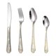 thumbnail image 1 of Cutlery set 4 pieces in gold stainless steel - Forks and spoons - Table knife - Nickel free - Silver, 1 of 5