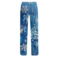 thumbnail image 6 of Hearthz Womens Christmas Pj Pants Winter Super Soft Drawstring Pj Pants for Women Fleece Wide Leg Xmas Woman Pants, 6 of 6