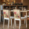 thumbnail image 5 of TSOVTHRID Chair Back Slipcovers Rose Eiffel Tower Butterfly Print Chair Back Cover Stretchable Chairs Back Protector Cover for Home Holiday Kitchen Dining Room Decoration, Set of 1, 5 of 7