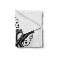 thumbnail image 2 of Letter K Soft Flannel Fleece Throw Blanket, Uppercase Design from Medieval Times Typography Sign Alphabet Pattern, Cozy Plush for Indoor and Outdoor Use, 60" x 80", Black Grey White, by Ambesonne, 2 of 6