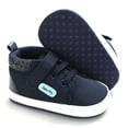 thumbnail image 4 of URMAGIC Toddler Baby Boys Canvas Sports Shoes Soft Sole High-Top Sneaker, 4 of 7