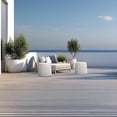 thumbnail image 6 of 2xhome Modern Stackable Stool Chair | Versatile Plastic Molded Coffee Table Ottoman | Weather Resistant for Indoor Outdoor Use (White), Set of 1, 1 piece, 6 of 6