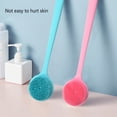 thumbnail image 4 of Qarigey Cepillo de baño de silicona, portátil, lavable, de mano, de mango largo, de repuesto, antideslizante, para baño, cuerpo, pierna, Cuerpo del baño Rosado, 4 of 6
