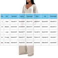 thumbnail image 3 of Edvintorg Womens Rompers One Piece Long Sleeve High Waist Side Pocket Stretch Casual Jumpsuit with Wide Leg Pant Womens Trendy Clothes S-2XL Beige, 3 of 4