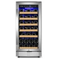 Tittla 15 inch Wine Refrigerators,30 Bottle Freestanding & Builtin Wine Cooler Wine Fridge for