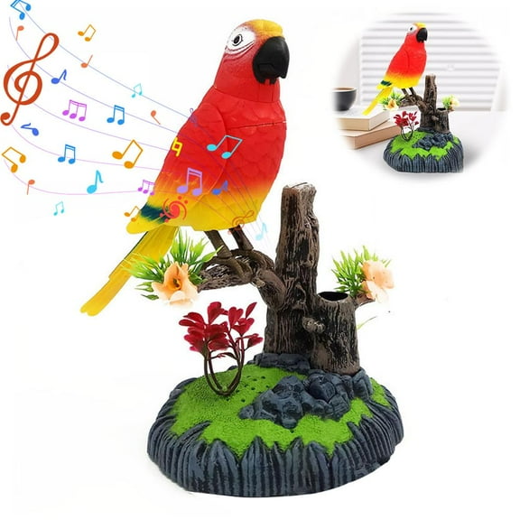 Electronic Bird Toys Electric Animal Pets Move Chirp Home Office Decor Decoration Kids Gifts