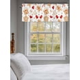 thumbnail image 3 of Christmas Gingerbread Man Valances for Windows Winter Snowflake Food White Kitchen Valance Curtain Rod Pocket Small Curtains for Cafe Bathroom Laundry Basement 60" x 18", 3 of 8