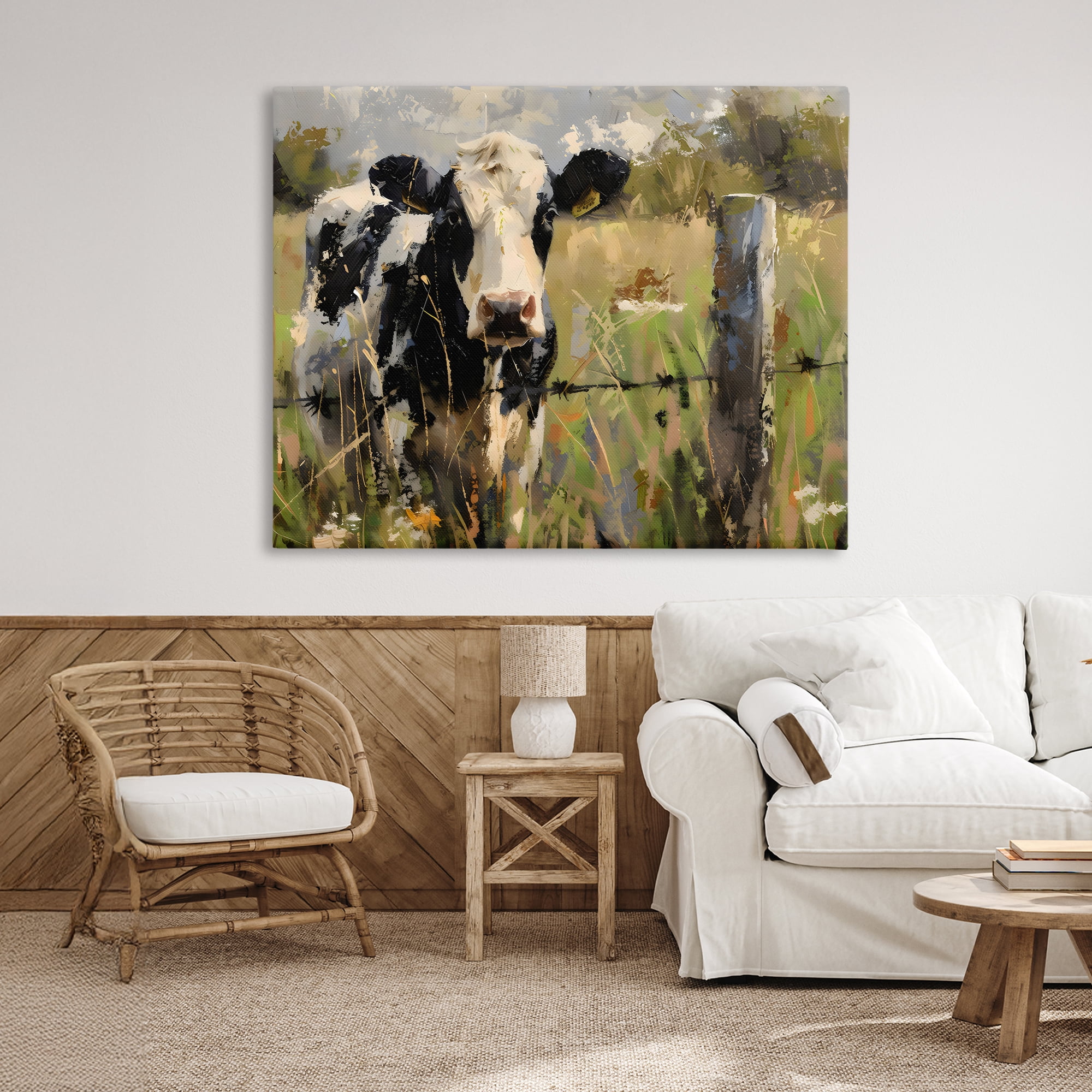 Stupell Industries Cow in Summer Pasture Canvas Wall Art, design by Creative Studio