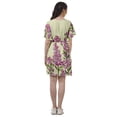 thumbnail image 4 of Moomaya Printed Jewel Neck A-Line Women Dress Casual Loose Bohemian Short Tunic, 4 of 6