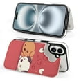 thumbnail image 4 of Compatible with iPhone 11 12 13 mini 14 15 16 Pro Max Plus Wallet Case with Card Holder, PU Leather Kickstand Card Slots Case ( Doggie Couple Valentines, iPhone 15), 4 of 7