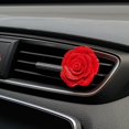 thumbnail image 2 of Car or indoor use blooming rose air freshener, realistic fashionable detailed 3D printed plastic (eco-friendly), magnets and clips (car, air purifier, fridge, microwave, shelf) - solution not include, 2 of 5