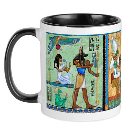 

CafePress - Egyptian Gold/Green Mug - Ceramic Coffee Tea Novelty Mug Cup 11 oz