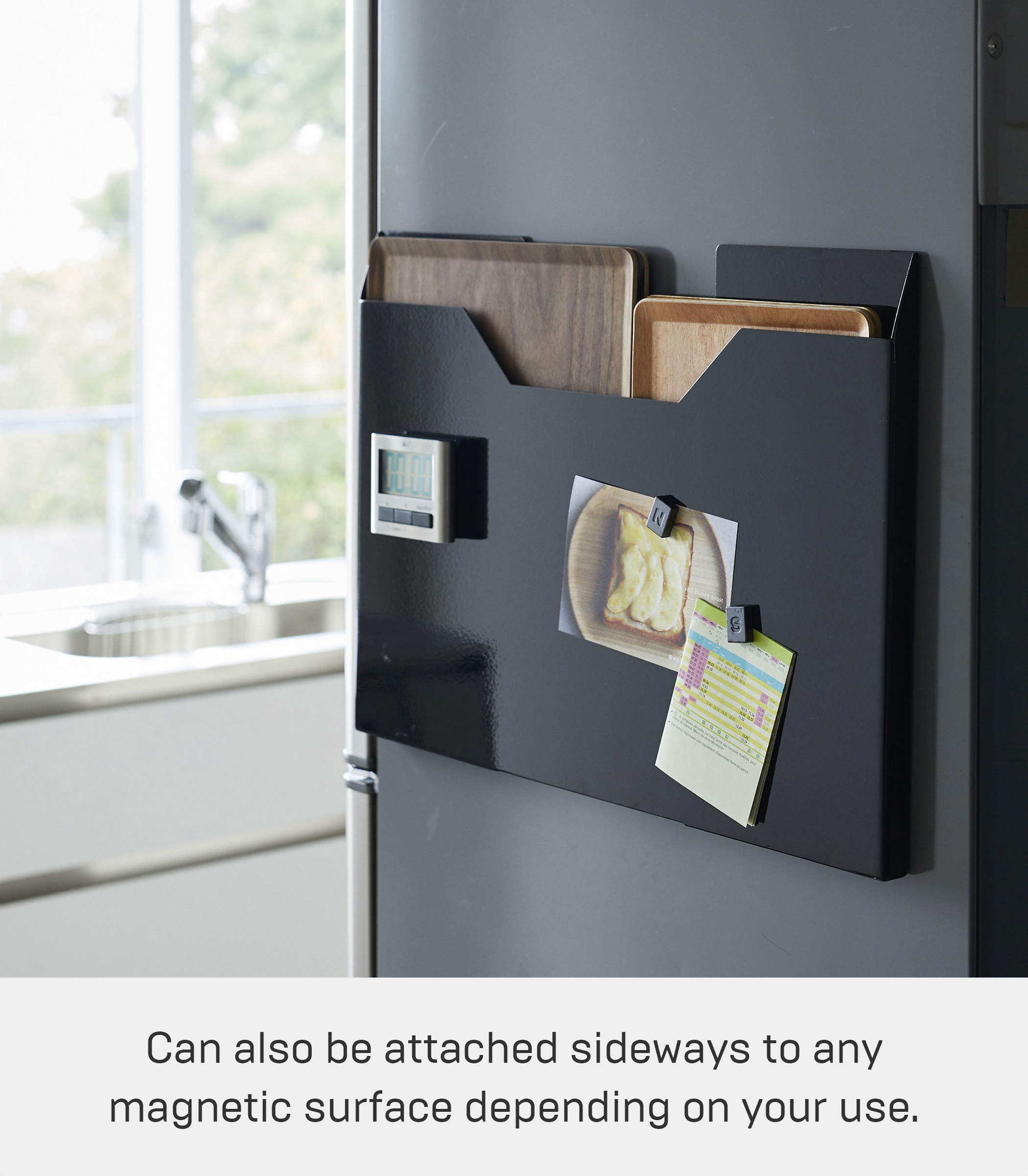 Yamazaki - Lot De 2 Clips Mural Magnétiques Blancs - Support Pour Gants De Cuisine, Torchons - Rangement Cuisine Astucieux - 5