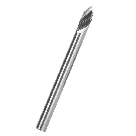 

Woodworking Tool Finely Polished Milling Cutter Drill Point Knife Silver 3.175x60x0.1x40L For Engraving