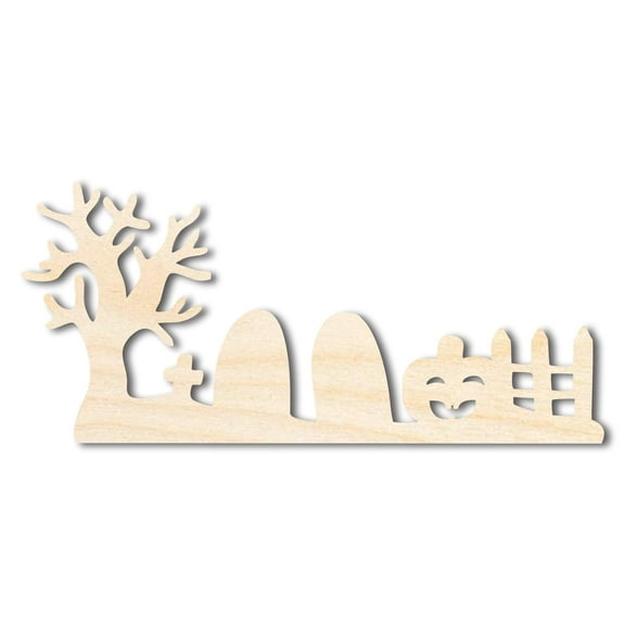 Unfinished Wood Graveyard Shape - Craft - up to 46" 7" / 1/4"