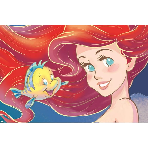 Disney The Little Mermaid - Ariel Close-Up Wall Poster, 22.375" x 34"