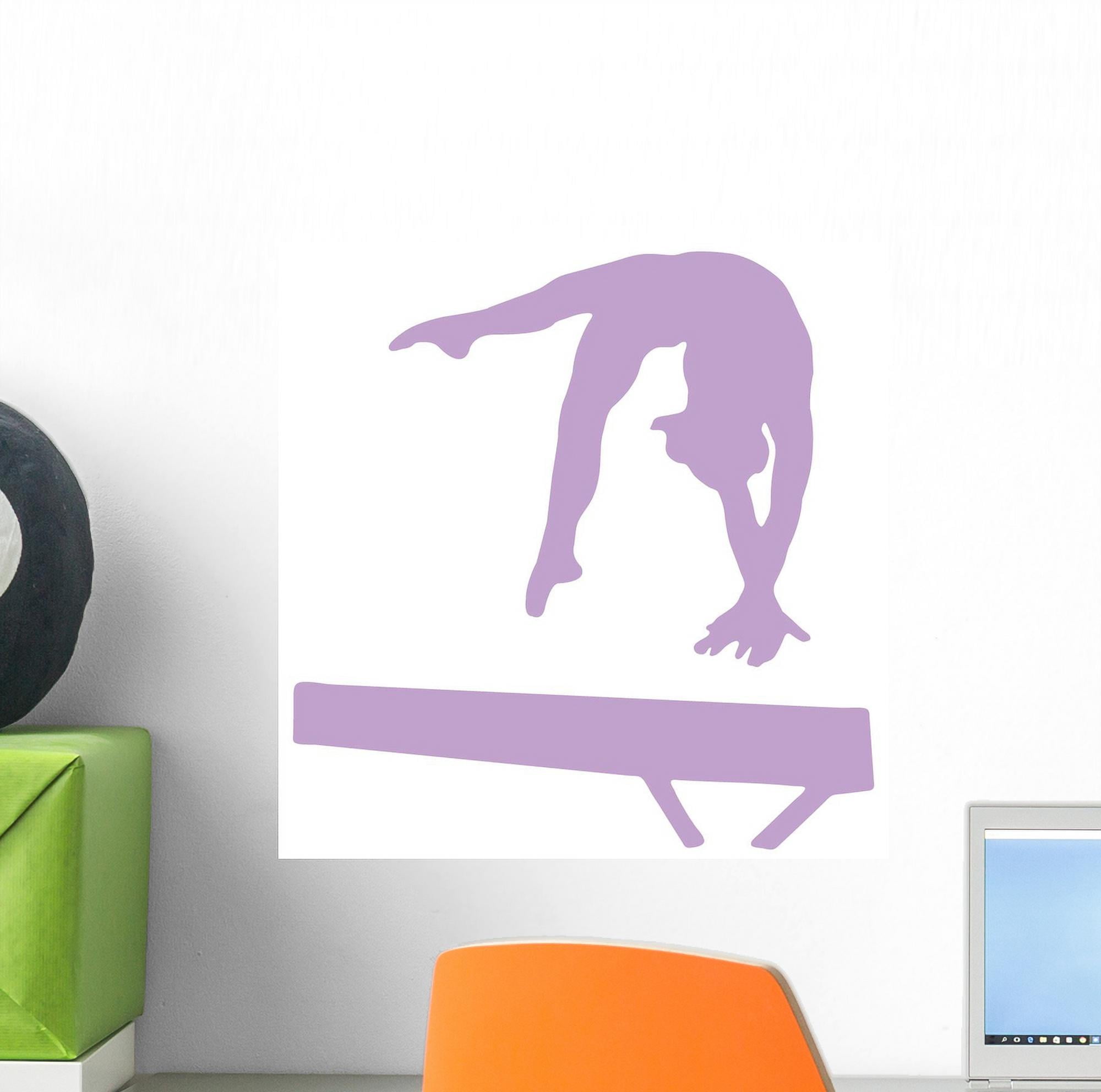 Gymnastics Balance Beam Hand Wall Decal by Wallmonkeys Peel and Stick ...