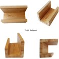 thumbnail image 5 of Portatarjetas de visita de escritorio de madera de bambú para escritorio resistente, 5 of 5