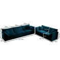 thumbnail image 3 of 2+3 Seater Chenille Sofa Set | Deep Seat Modern Couch for Living Room | Premium Blue Chenille Fabric | Sturdy Wood Frame | Superior Comfort &amp; Flexible Configuration, 3 of 9
