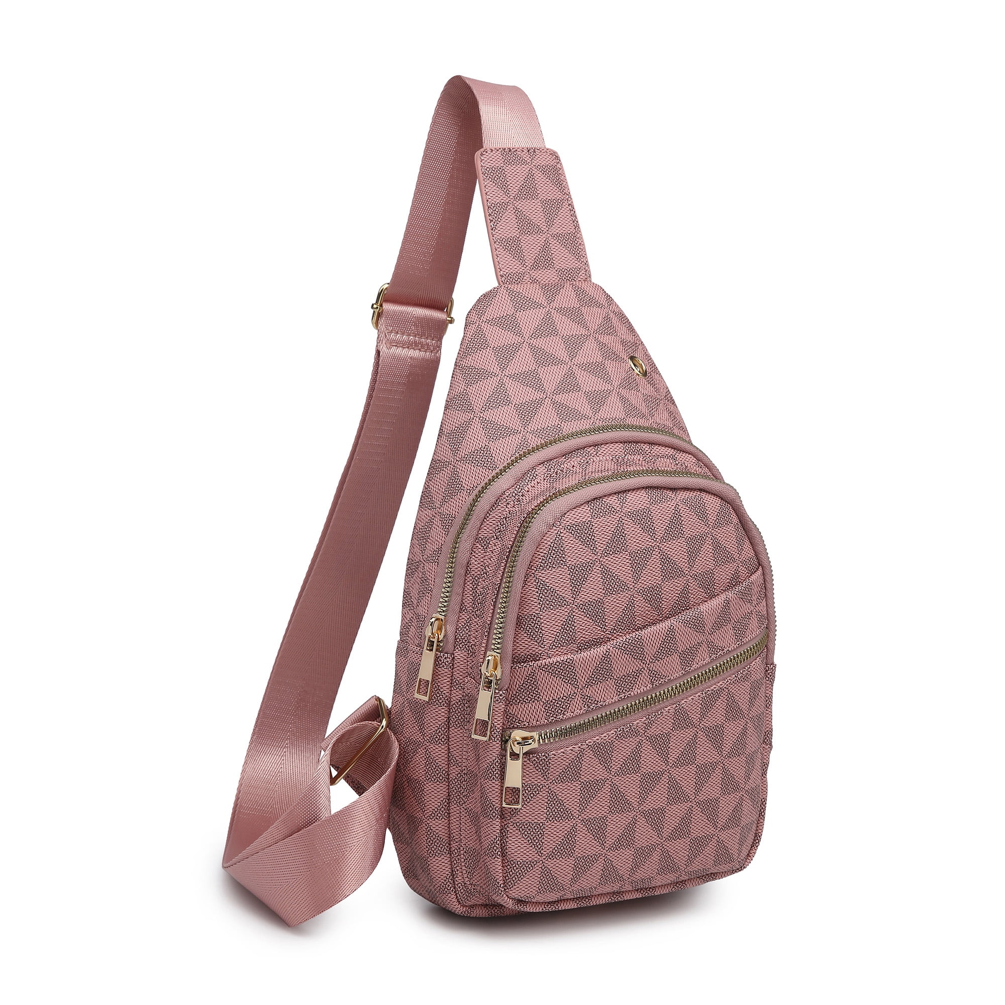 XB Leather Sling Backpack Bag for Women Men Travel Hiking Crossbody