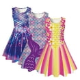 thumbnail image 6 of YTDSCS Kids Youth Summer Dresses 4-13Years Sleeveless Printed Skirt Casual Dress Toddler Versatile Comfortable Breathable Floral Print Soft Dress A-Line Skirt for 4-13Years, 6 of 7
