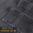 thumbnail image 3 of Superior Zero Twist Cotton Hand Towel Set of 6, Grey, 3 of 11