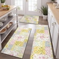 thumbnail image 2 of Pioneer Flower Floral Print Pattern Kitchen Rugs Sets Of 3,Kitchen Runner Rugs Non Skid Washable,Decorative Kitchen Floor Mats for Kitchen,Sink,Laundry,17X30 Inch + 17X47 Inch + 17X59 Inch, 2 of 6