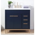 36" Tennant Brand Antonella Navy Blue Contemporary Bathroom Vanity TB