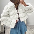 thumbnail image 2 of DDAPJ pyju Women's Faux Fur Cropped Jacket 2023 Clearance,Long Sleeve Zip Up Fluffy Fleece Outerwear Coats Plus Size Winter Warm Thick Hooded Jacket Trendy Short Tops S - 8XL, 2 of 5