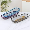 thumbnail image 2 of Zkca Kitchen Drawer Organizer, BuyGo Stainless Steel Storage Container Metal Cabinet Basket for Holding Silverware Utensil, Pack of 2, Black A417, 2 of 7
