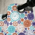 thumbnail image 3 of Ambesonne Vintage Grommet Curtain, Clock with Roman Digits, 50" x 108", Blue and Dark Orange, 3 of 6