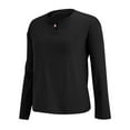 thumbnail image 6 of Long Sleeve Tee Shirts for Women! Comdrip Women's Long Sleeve Crew Neck Cotton T Shirt Classic Fit Shirt Soft Breathable Casual Tee Basic Tops Women Long Sleeve T Shirts Black L, 6 of 10