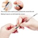 thumbnail image 4 of Empujador de cutículas de doble cara - Limpiador removedor de empujadores de cutículas Acero inoxidable de grado médico quirúrgico Manicura Pedicura Herramientas para el cuidado del arte de uñas 4 ju, 4 of 5