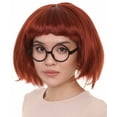 thumbnail image 6 of HPO | Fashion Edna | Multiple Colors Bob with Bangs and Glasses, Halloween Wig | Breathable Capless Cap, 6 of 85