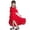 Red, variant on Ruyang Midi Dresses for Teen Girls Irregular High-Low Ruffle Hem off Shoulder Dresses Summer Solid Stylish Formal Dresses