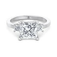 thumbnail image 2 of Frisco - Moissanite Princess Cut Lab Diamond Engagement Ring With Princess Cut Sidestones, 2 of 4