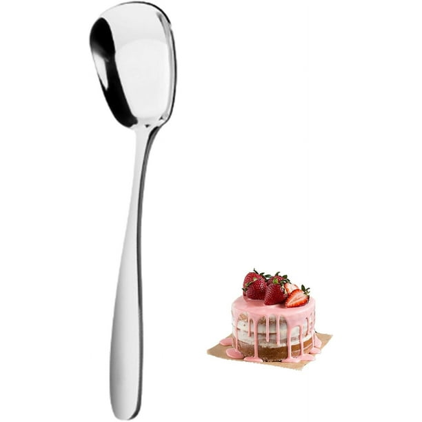 Cucharas de acero inoxidable con cabeza cuadrada Arithmeticn, Cucharas de acero inoxidable con cabeza cuadrada, Cucharas medidoras de acero inoxidable, Cucharas de postre