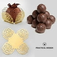 thumbnail image 5 of NOGIS 50pcs Truffle Wrappers Liners Cups Chocolate Paper Candy Cups Small Flared Paper Baking Cups Chocolate Packing Paper for Muffins Cupcakes Birthday Wedding Decor (Gold), 5 of 7