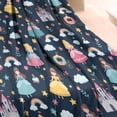 thumbnail image 3 of Dark Blue Princess Castle Pattern Blanket,Comfortable Soft Flannel Throw Blanket,All Season,Warm Lightweight Blankets for Sofa Bed Couch Living Room Chair,30"x40", 3 of 4